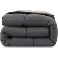 Wometo Steppbett Bettdecke Wende-Design ca. 155x220 cm – grau