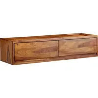 FineBuy Lowboard 108x25 cm Braun Holz