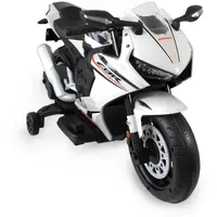 Lemodo Kinder-Elektromotorrad mit abnehmbaren Stützrädern weiß