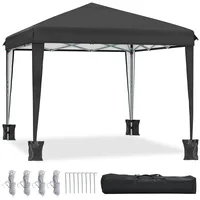 YITAHOME Faltpavillon 3 x 3 m Schwarz