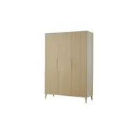 Paidi Kleiderschrank Jonte 141,2 x 207 cm Eiche massiv