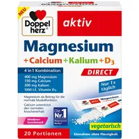 Queisser Pharma Doppelherz Magneisum+Calcium+Kalium+D3 DIRECT Pellets 20 St.