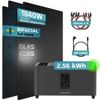 Sunniva Balkonkraftwerk Full Black Bifazial 1840 W inkl. 2,56
