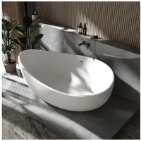 Bernstein Wave Stone freistehende Badewanne 110 x 180 cm