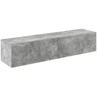 [en.casa] Evaton Hängelowboard 140x30x33 cm Grau Spanplatte