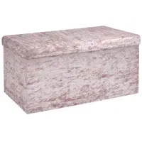 Intirilife Sitzbank Faltbar Samt Rosa 76 x 38 x