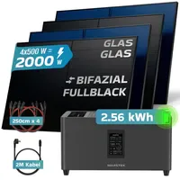 Sunniva Balkonkraftwerk Full Black Bifazial 2000 W inkl. 2,24