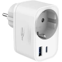 Ansmann Steckdosenadapter 20W, USB C & USB A /