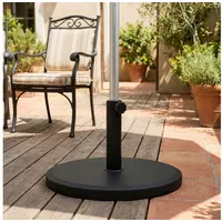 Outsunny Schirmständer Polyrattan Schwarz