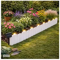 Hti-Living Beeteinfassung 1000 x 17 cm 48 Stück weiß