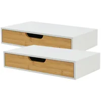 [en.casa] Wandregal 40 x 24 x 8 cm Weiß