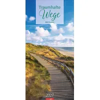 Weingarten Traumhafte Wege Kalender 2027: Langer Foto-Wandkalender. Natur-Kalender mit