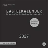 Heye Premium-Bastelkalender schwarz klein 2027