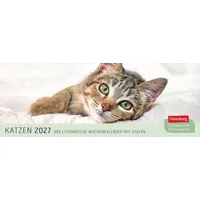 Harenberg Katzen Premium-Tischplaner 2027 Weiß