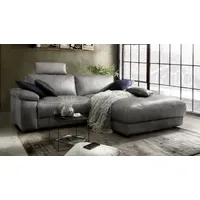 KAWOLA Ecksofa Stoff 2-Sitzer Grau