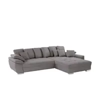 Bobb Eckcouch Stoff 3-Sitzer Grau
