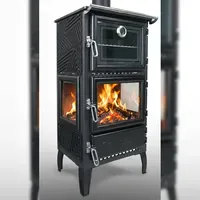 Caliskan Dreischeiben-Holzherd 306-3D Stahl Schwarz