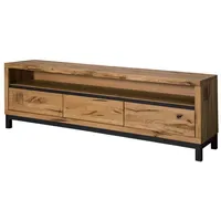 Massivmoebel24 VILLANDERS TV-Lowboard 170x40x56 cm Wildeiche geölt Holz