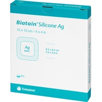 Coloplast Biatain Silicone Ag Schaumverband 10x10 cm