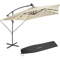 Tectake Sonnenschirm 250 x 250 cm Beige