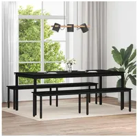 VidaXL Sitzbank Eichen-Optik Schwarz 200 x 35 x 45