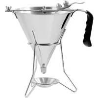 Royal Catering Fülltrichter 1,8 L Edelstahl 3 Füllspitzen Ständer