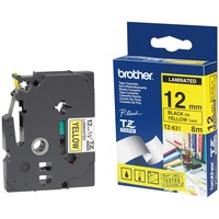 Brother TC-101 laminiert schwarz auf transparent 1,2cm x 7,7m