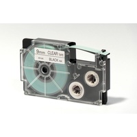 Casio XR-9X1 9mm schwarz auf transparent