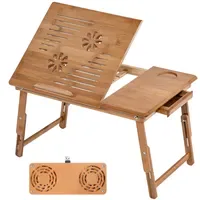 Tectake Laptoptisch aus Holz, Rechteckig, 35x26x55 cm, CE, Arbeitszimmer,