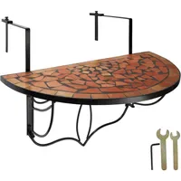 Tectake Balkontisch 75 x 65 x 62 cm Terracotta