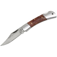 Budoten Damast-Taschenmesser Wurzelholz (80621)
