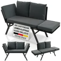 Juskys Calvia 240 x 60 x 90 cm Schwarz/Grau