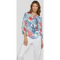 Rabe Klassische Bluse mit All-Over Print Blau 46
