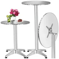 Tectake Aluminium Stehtisch wetterfest grau