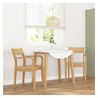 VidaXL Esszimmerstuhl Holz naturbelassen beige 2 Stk.