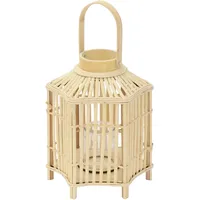 ECD Germany Bambus Laterne Holzfarbe H: 45 cm 1