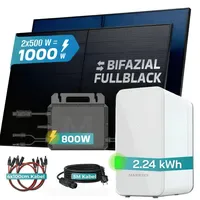 Sunniva Balkonkraftwerk Full Black Bifazial 1000 W inkl. 2,24