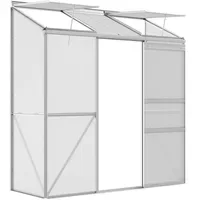 Outsunny Gewächshaus Aluminium Silber Polycarbonat 4 mm 1,31 m2