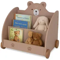 Relaxdays Kinderregal Bär-Design 90 x 30 x 90 cm