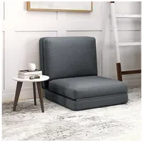 Homcom Bodensofa 3-in-1 Klappbar Schlafsofa mit Samtoptik, Gepolstert Sofabett