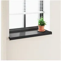 VidaXL Fensterbank Schwarz Mit Holzmaserung 60 X 30 X