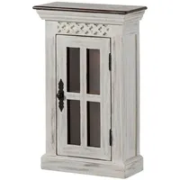 MASSIVMOEBEL24.DE Hängeschrank Mango / Akazie 44x20x70 weiß gewachst CASTLE-ANTIK