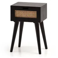 Wohnling Nachtschrank 40 x 60 x 30 cm Schwarz