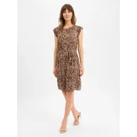 Zero Minikleid Damen mit Gürtel Beige/Braun 40