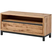 MASSIVMOEBEL24.DE VILLANDERS TV-Lowboard 120x40x56 cm Beige Holz, Metall, Massivholz