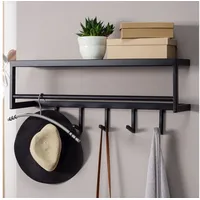 FineBuy Wandgarderobe 70 cm Schwarz