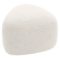 CLP Sitzhocker oval Alfrisa Teddystoff Creme