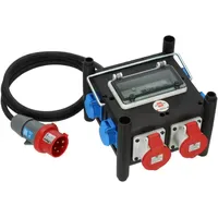Brennenstuhl Gummi-Baustromverteiler BSV 3 IP44 2m RN-Kabel FI-Schutzschalter Typ