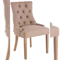 CLP Esszimmerstuhl Aberdeen Stoff taupe/antik-hell