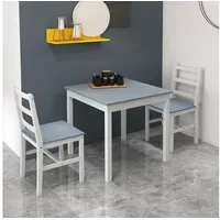 Homcom Essgruppe 3er-Set, Esstisch mit 2 Stühlen, Küchentisch-Set für